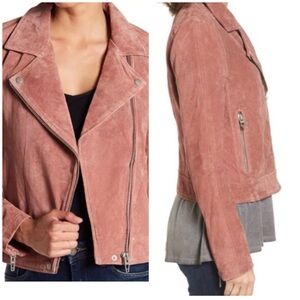Blank NYC Suede Moto Jacket In Coral Cedar (NWT)